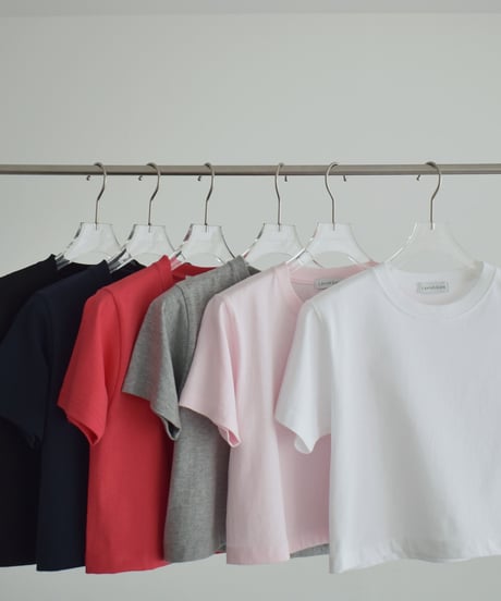 nh-tops-02462　6.2オンス クロップド コンパクト無地Tシャツ　ホワイト　グレー　ブラック　ネイビー　ピンク  レッド