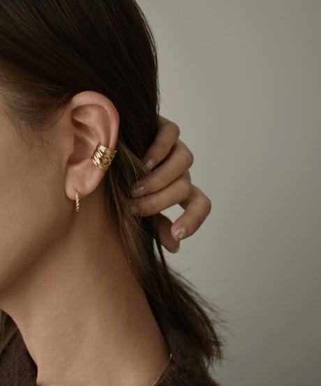 mb-earcuff-02020　SV925　ワイヤーデザイン イヤーカフ　シルバー　ゴールド  シルバー925