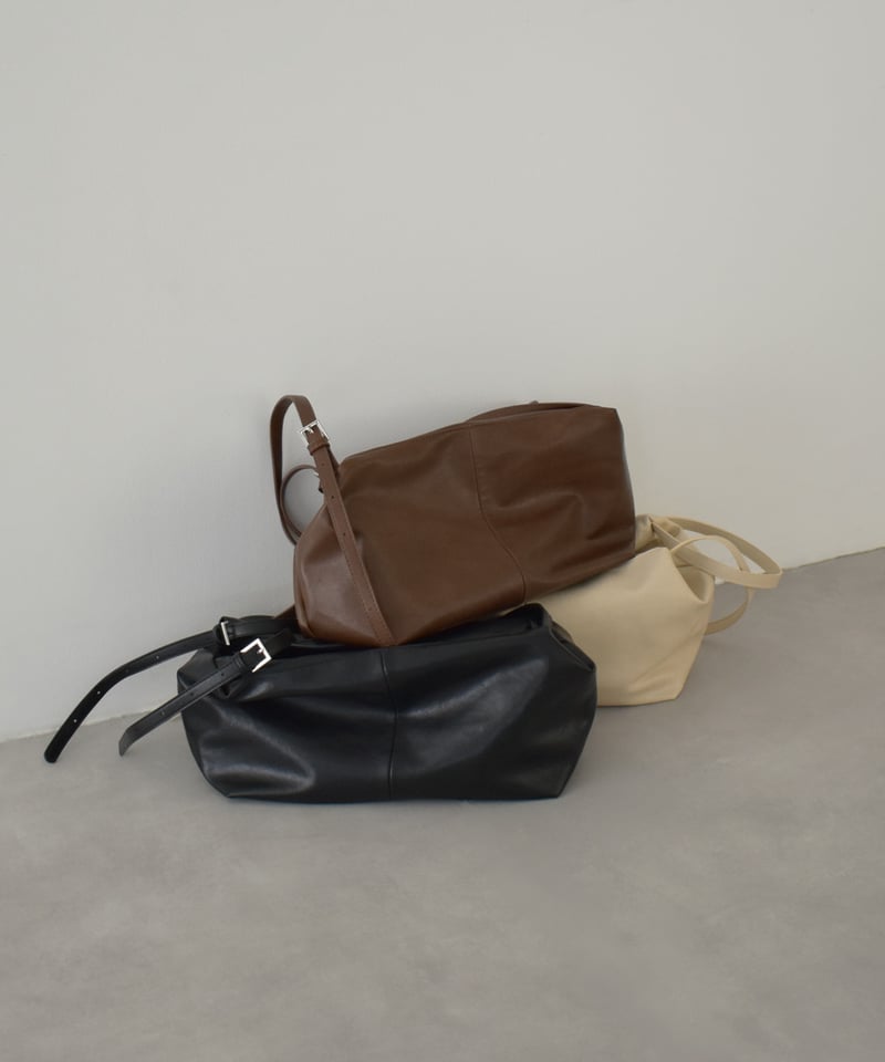 bag2-02668 2way ボックス バッグ エクリュ ブラウン ブラック | L a v