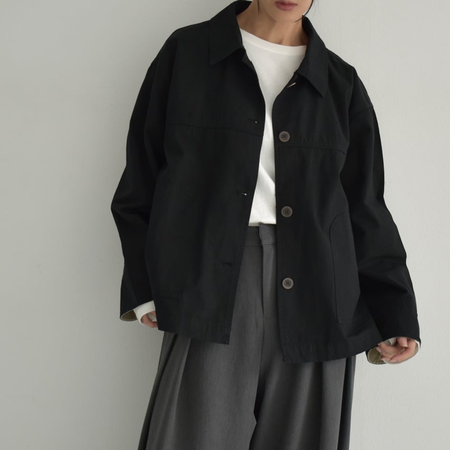 今期アプワイザーリッシェ　ステンカラーショートコート　ブラック outer-02086 ステンカラー ショートコート ブラック | L a v i s h G