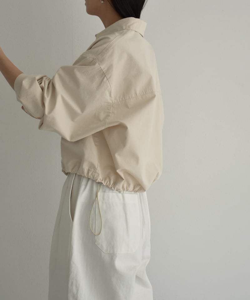 tops-02459 フラップポケット クロップド シャツ エクリュ tops-02459 フラップポケット クロップド シャツ エクリュ