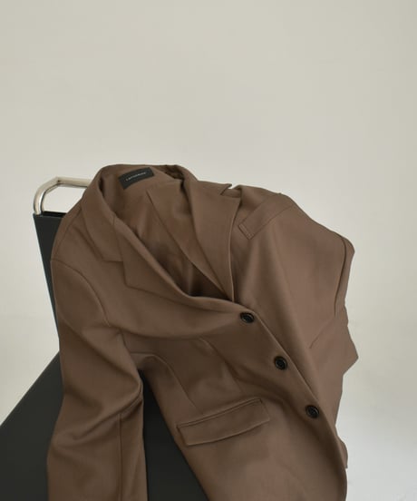jacket-02023　3button テーラードジャケット　ブラウン