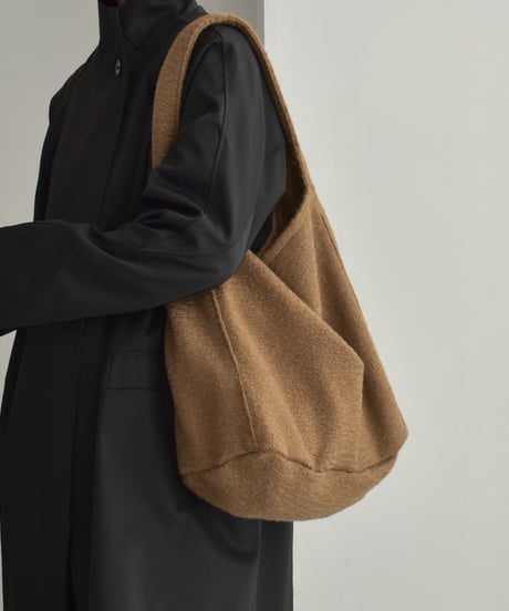 bag2-02659　ワンハンドル ブークレ バッグ　ブラウン　モカ　ブラック