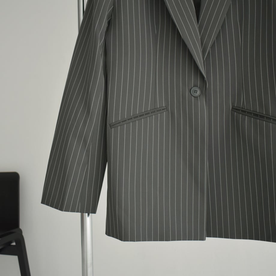jacket-02016 オーバーサイズ ピンストライプ テーラード jacket-02016 オーバーサイズ ピンストライプ テーラード