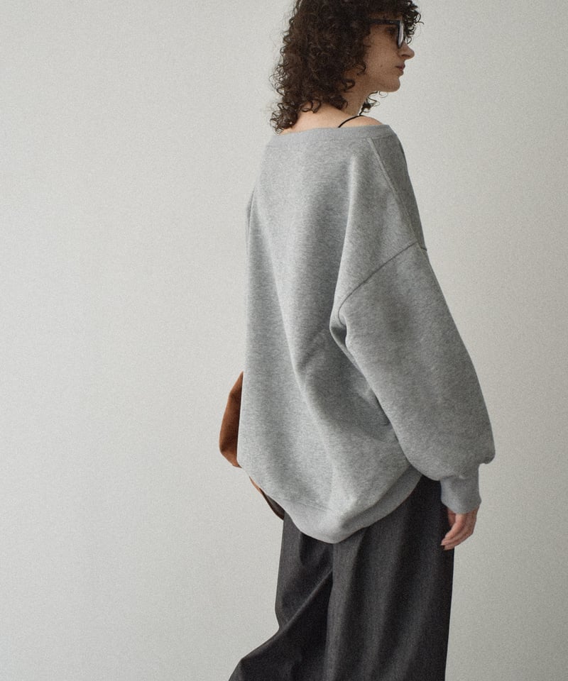 paloma wool オフショルダー グレー ニット トップス tops-02509 オフショルダー big プルオーバー ホワイト グレー