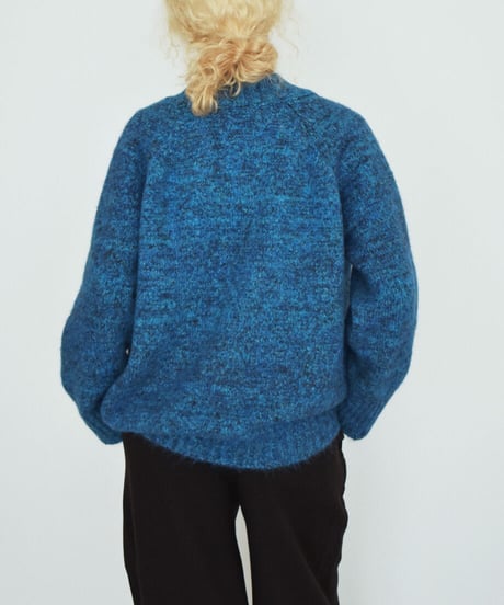 knit-02397　オーバー ニット カーディガン　ピンク　ブラウン　ブルー　グレー