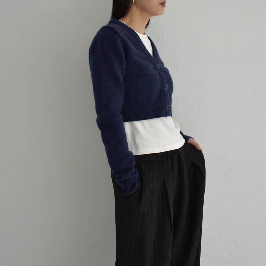 knit-02281 ショート カーディガン グレー ネイビー ブラック knit-02281 ショート カーディガン グレー ネイビー ブラック