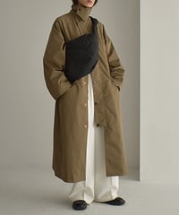 coat-13001 　撥水　ステンカラーコート　ベージュ　カーキ