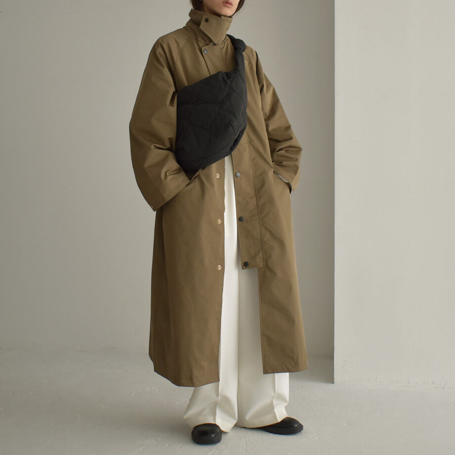 coat-13001 撥水 ステンカラーコート ベージュ カーキ | L coat-13001 撥水 ステンカラーコート ベージュ カーキ | L