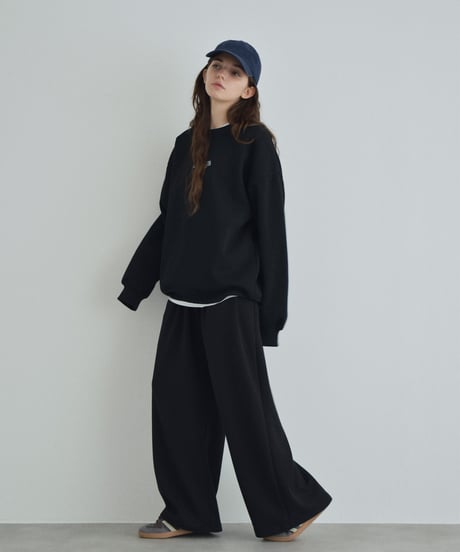 【UNISEX】 tops-02589　"AND WHEN YOU..."  ロゴ プルオーバー　オートミール　ブラック
