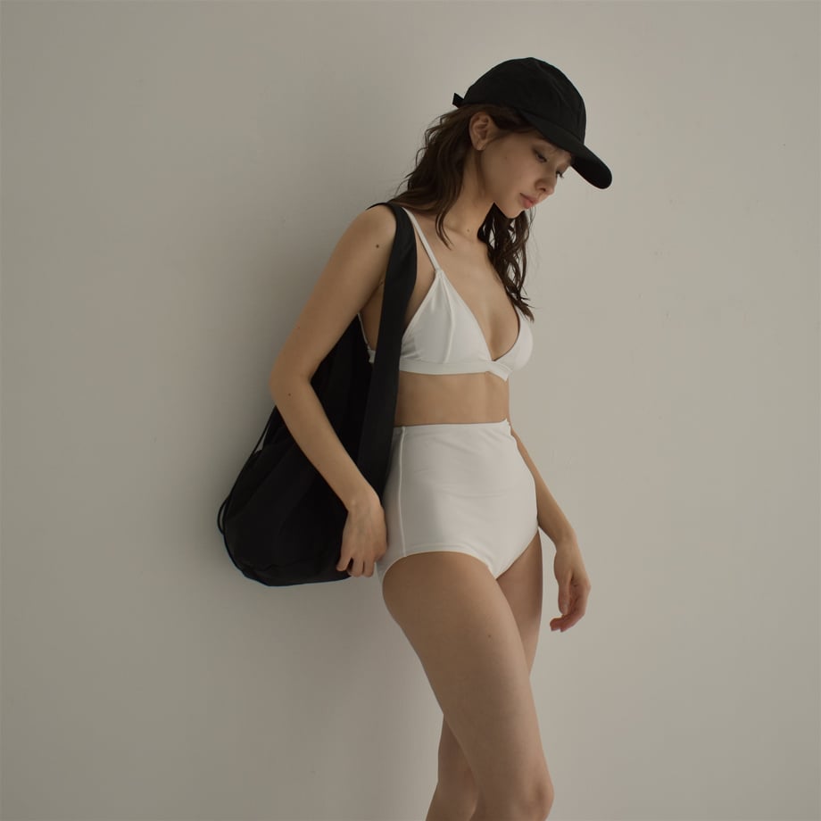 nh-swim-02462 ハイウエスト ビキニ スイムボトムス ホワイト