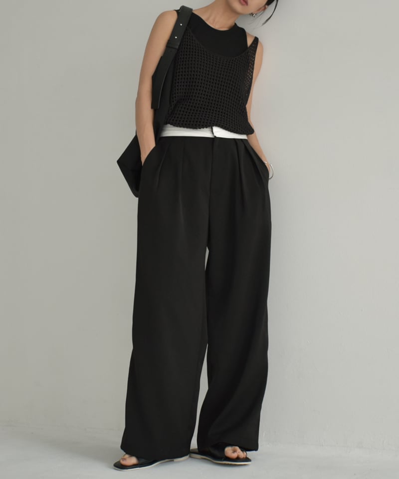 nh-tops-02469 メッシュタンクトップ ライトカーキ ブラック | L nh-tops-02469 メッシュタンクトップ ライトカーキ ブラック | L