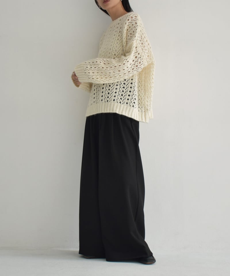 bottoms-02246 3タック ワイド パンツ グレー ブラウン ブラック