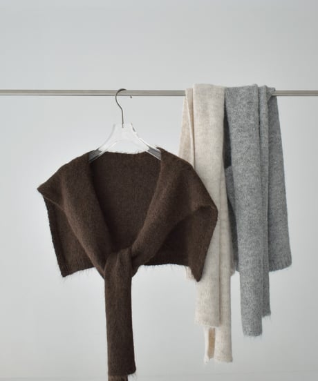 knit-02359　ショルダーニット セット　ベージュ　ライトグレー　ブラウン