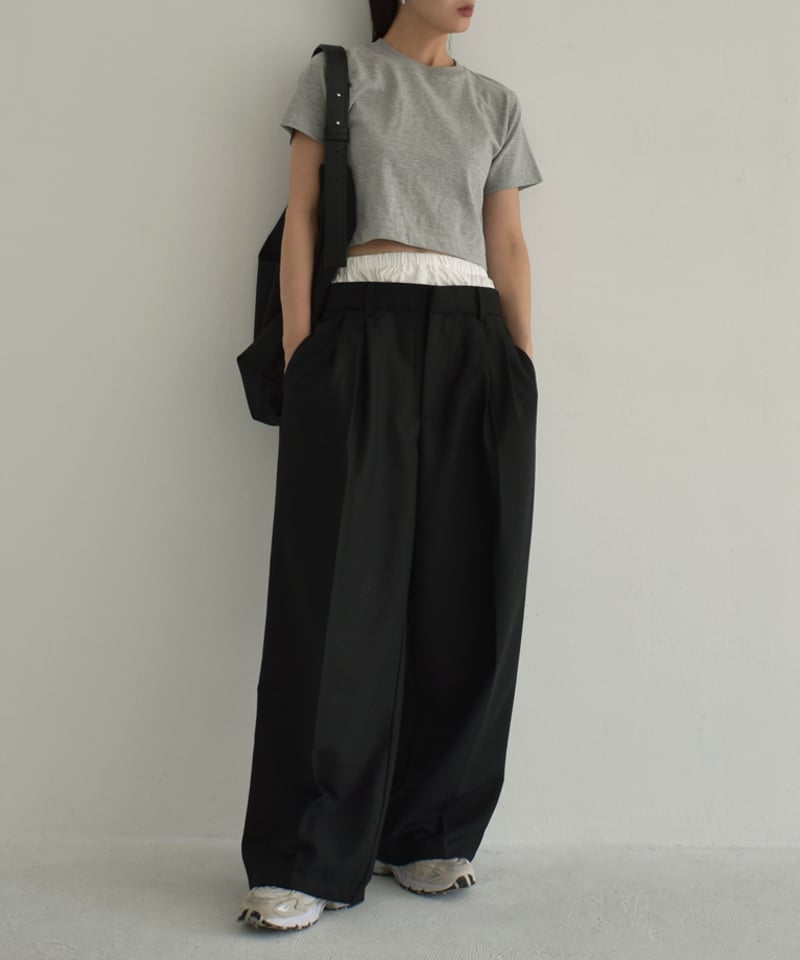 nh-tops-02462 6.2オンス クロップド コンパクト無地Tシャツ