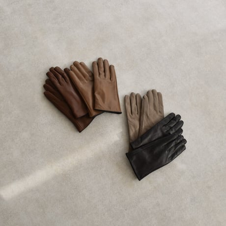 mb-gloves-02008　ラムレザー 手袋　グレージュ　キャメル　ブラウン　ブラック