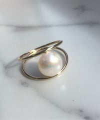 mb-ring2-02004　淡水パール　Potato型　オリジナルリング　11号　日本製　ハンドメイド　☆ WA04