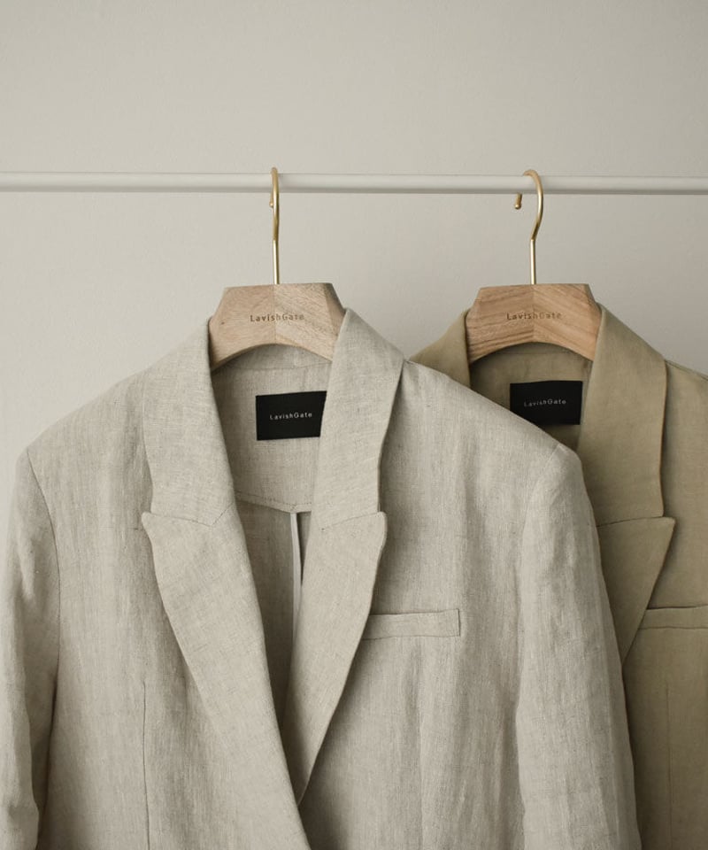 jacket-02008 ナチュラルリネン ダブルブレストジャケット jacket-02008 ナチュラルリネン ダブルブレストジャケット