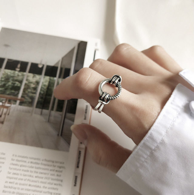 mb-ring2-02077 SV925 リング＆ノットデザイン シルバー925 | L a