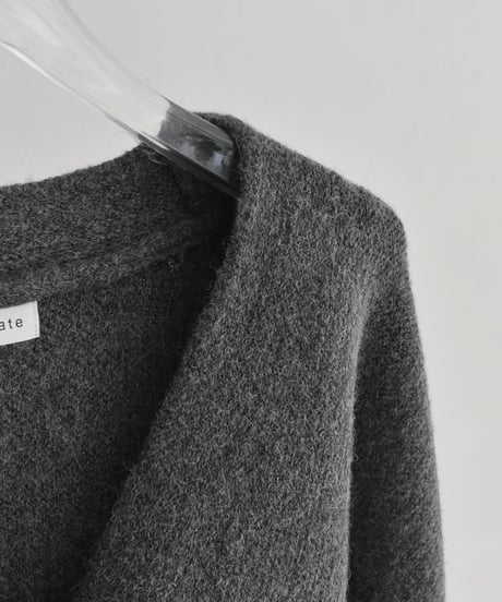 knit-02351　オーバーサイズ ニットカーディガン　エクリュ　グレー