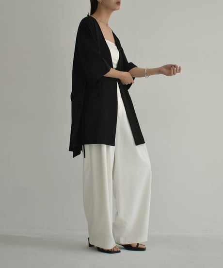 【STUDIO ENUL】jacket-14001　2way オーバーサイズ ジャケット　ベージュ　ブラック