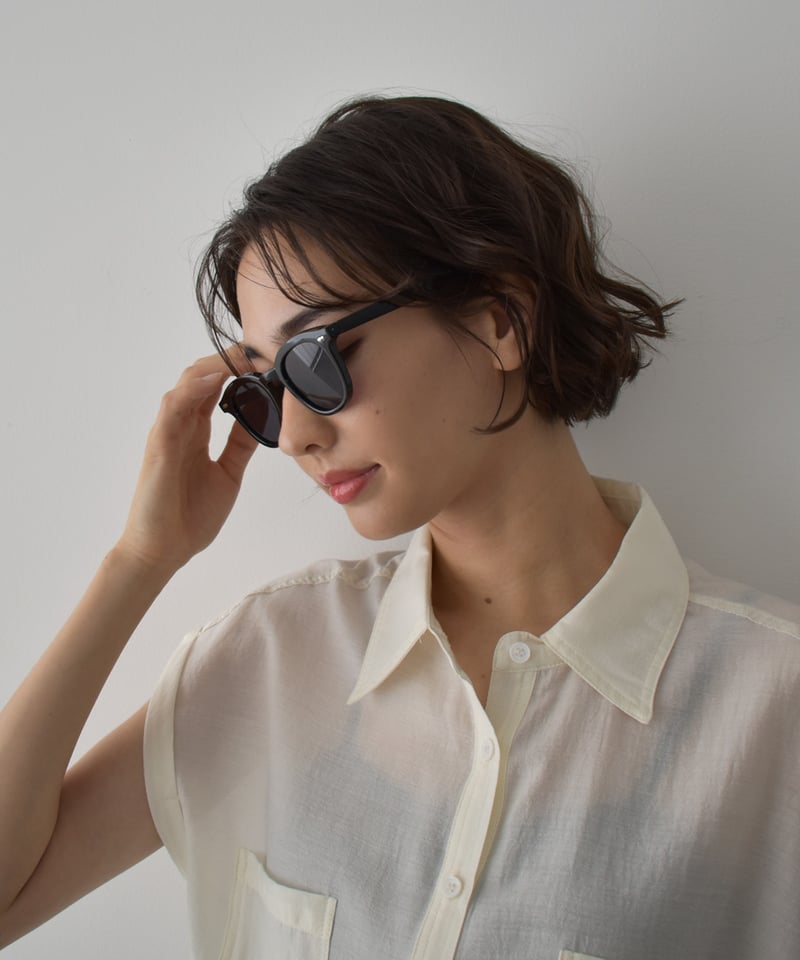sunglasses-02043 UV400 ブラックフレーム サングラス ライト