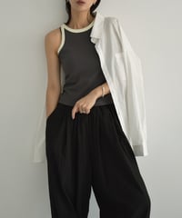 nh-tops-02481　バイカラー アメスリタンク　モカ　チャコール