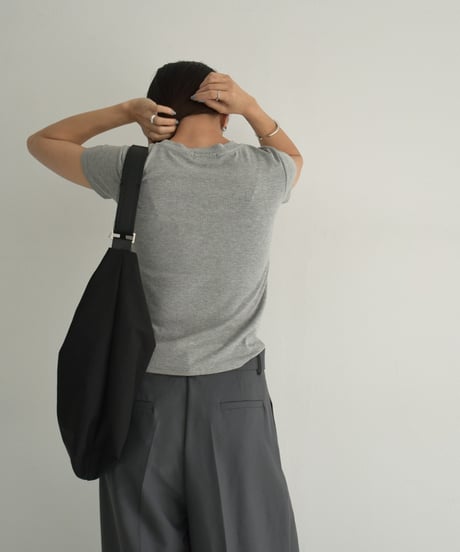 nh-tops-02491　リブ フィット Ｔシャツ　ホワイト　グレー　ブラック