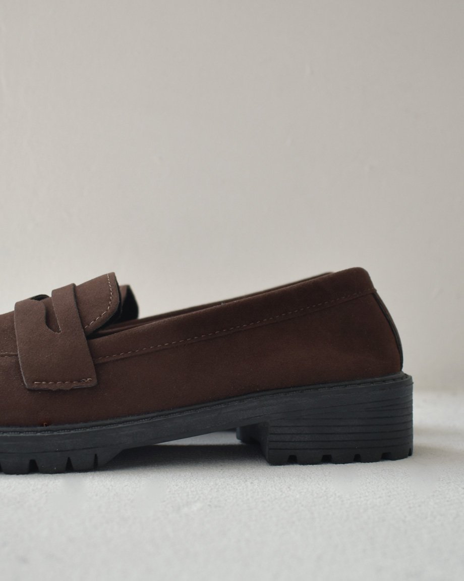 shoes-02174 スエードローファー ブラウン | L a v i s h G a t e