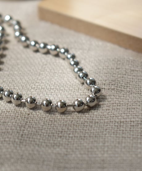 mb-necklace2-02033　日本製　ボールチェーン ネックレス　5mm玉　ショートタイプ　☆WA04