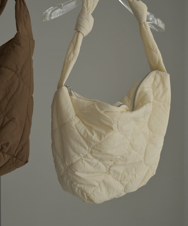 nh-bag2-02635 キルティング ショルダーバッグ アイボリー モカ