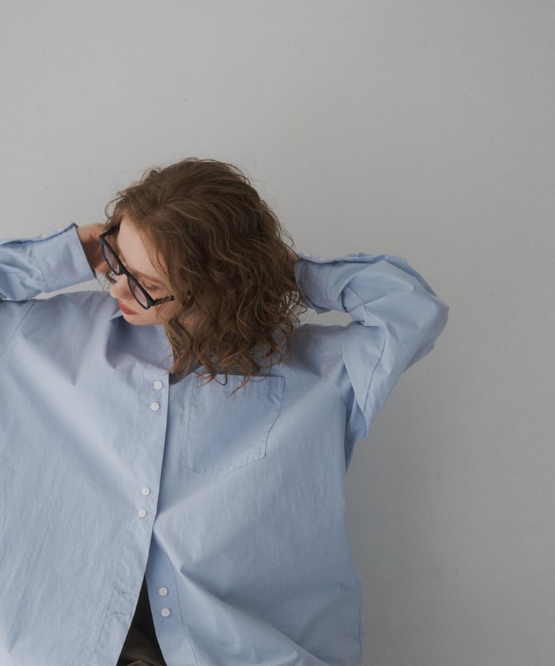 hrt様【専用】Stone  シャツジャケット ブルー Sサイズ tops-02461 オーバーサイズ シャツ ホワイト ブルー | L