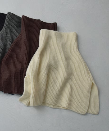 neckwarmer-02008　ネックウォーマー　エクリュ　ブラウン　グレー　ブラック