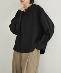 tops-02444　シャツスリーブカットソー　ホワイト　ブラック