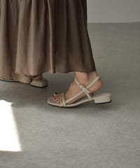 shoes-02153　ストラップサンダル　エクリュ　ブラック