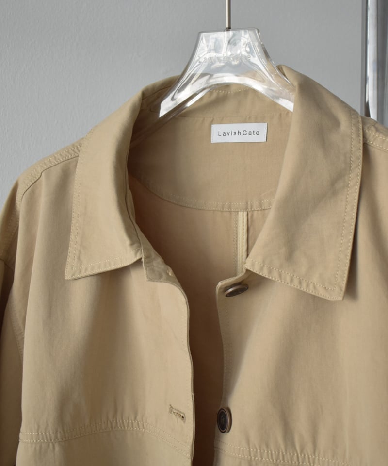 outer-02086 ステンカラー ショートコート ベージュ ブラック outer-02086 ステンカラー ショートコート ベージュ ブラック