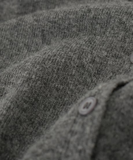 knit-02372　クルーネック コンパクト ニット カーディガン　オフホワイト　イエロー　ピンク　ブルー　グレー　ブラック