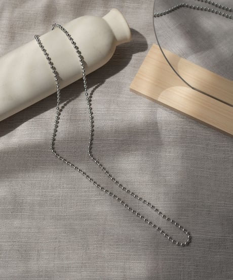 mb-necklace2-02034　日本製　ボールチェーン ネックレス　4mm玉　ロングタイプ　☆WA04