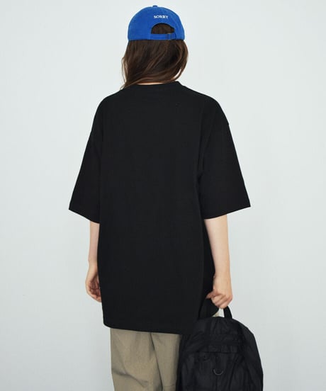 tops-02619U　8.1oz オーバーサイズ 無地 Tシャツ　ホワイト　ブラック
