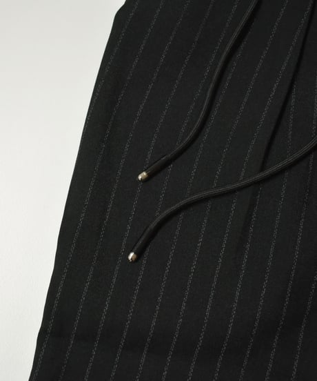 bottoms-02244　ストライプ ワイド パンツ　ブラウン　ブラック