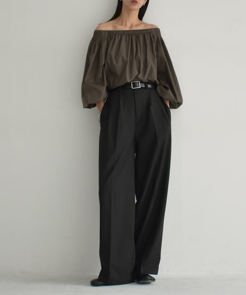 paloma wool ダークブラウン オフショルダー 長袖トップス paloma wool ダークブラウン オフショルダー 長袖トップス