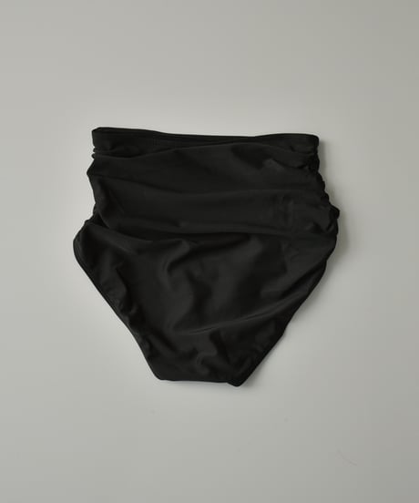 swim-02466　ドルマンスリーブ ラッシュガード付き ビキニ　3点セット　ブラック
