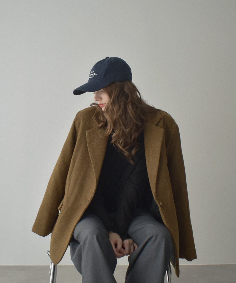 cap-02064 メッセージキャップ ベージュ ブラウン チャコール ネイビー