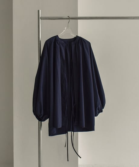 tops-02389　2way ギャザーブラウス　ネイビー