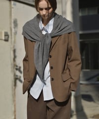 jacket-02023　3button テーラードジャケット　ブラウン