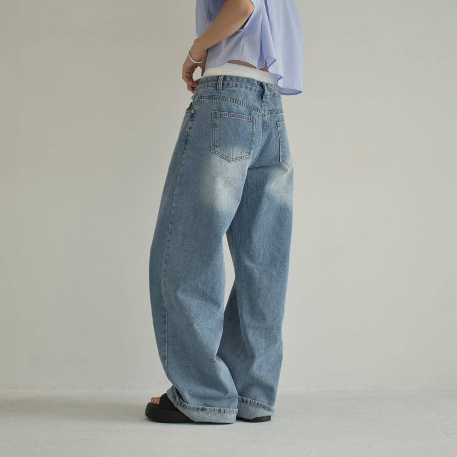 THETOE LEXINGTON DOUBLE BELT DENIM XS Thetoe Double Belt
