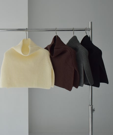neckwarmer-02008　ネックウォーマー　エクリュ　ブラウン　グレー　ブラック