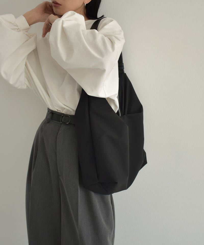 bag2-02648 タックデザイン 撥水 ナイロン ビッグトートバッグ