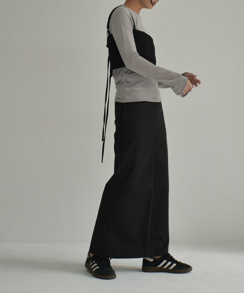 nh-tops-02507 バックストラップ ビスチェ グレー モカ ブラック | L a