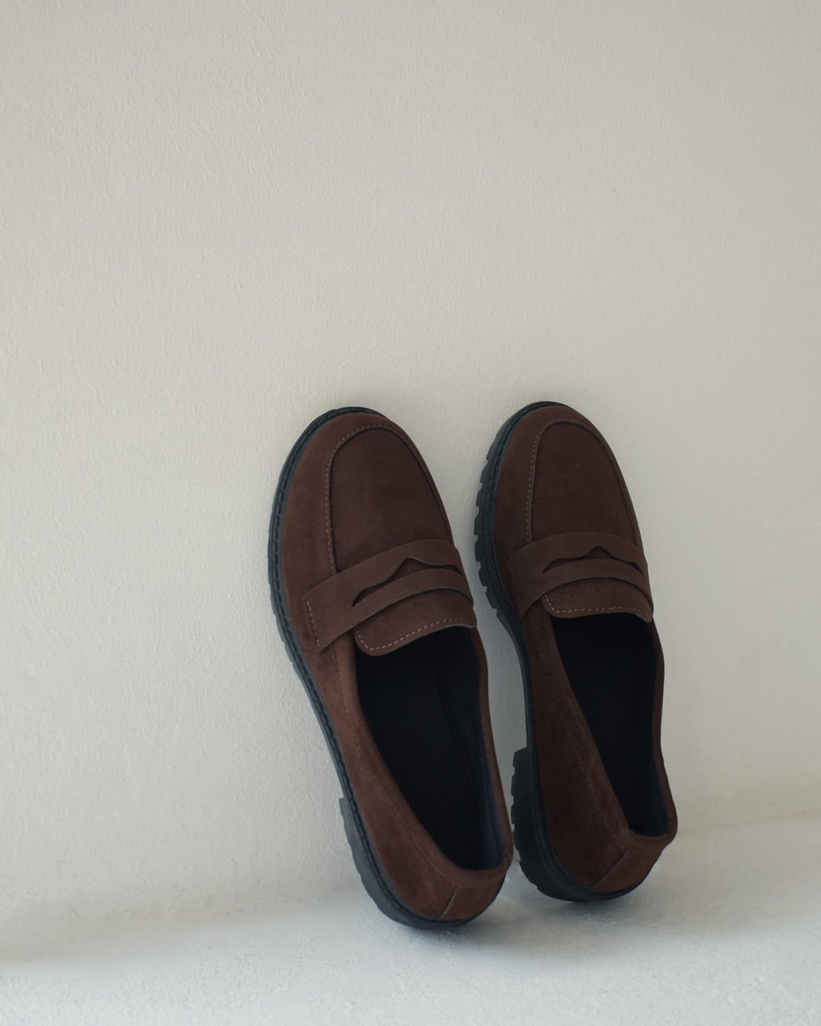 shoes-02174 スエードローファー ブラウン | L a v i s h G a t e